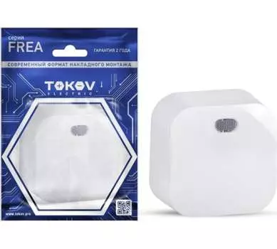 Выключатель Tokov Electric Frea TKE-FR-V1I-C01, 1кл., индикатор/подсветка, открытый монтаж, в сборе, белый (TKE-FR-V1I-C01)