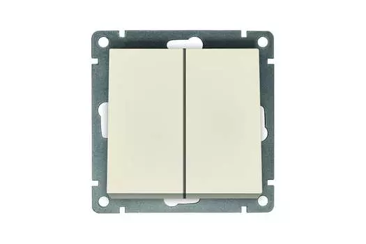 Выключатель UNIVersal Афина A0023-I, 2кл., скрытый монтаж, механизм с накладкой без рамки, серебро (A0023-I)