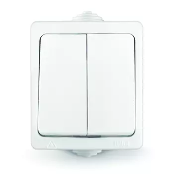 Выключатель UNIVersal Аллегро 5563491, 2кл., открытый монтаж, в сборе, белый (5563491)