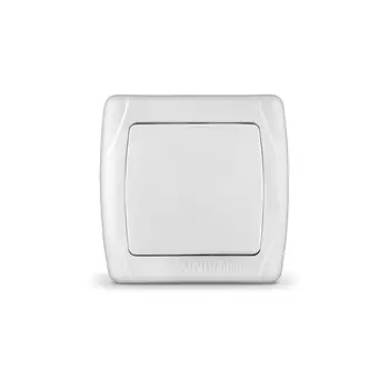 Выключатель UNIVersal Маргарита М0021, 1кл., скрытый монтаж, в сборе, белый (М0021)