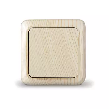 Выключатель UNIVersal Олимп 5560797, 1кл., открытый монтаж, в сборе, сосна (5560797)