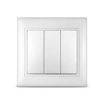 Выключатель UNIVersal Севиль С0043, 3кл., скрытый монтаж, в сборе, белый (С0043)