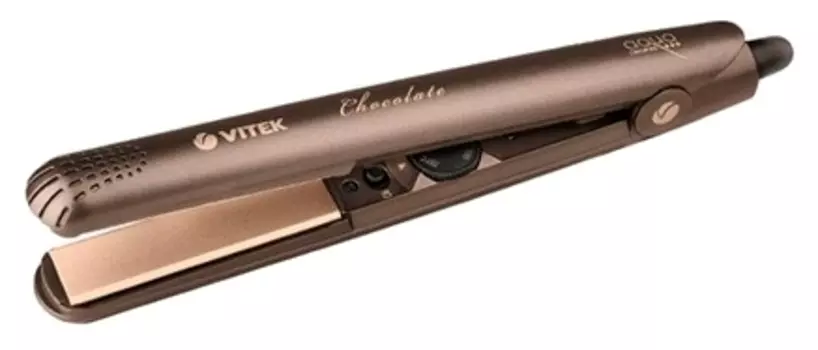 Выпрямитель для волос Vitek VT-2307, 200°C, 38Вт, керамическое покрытие, 9 режимов, 1.8м, коричневый