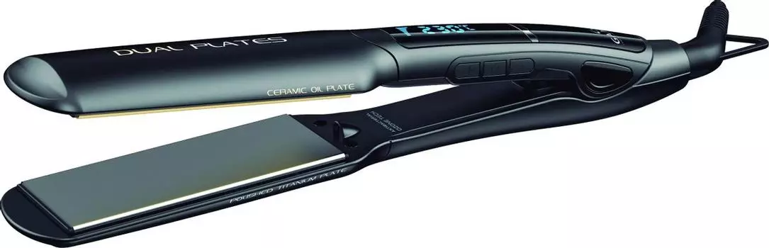 Выпрямитель Ga.Ma X-WIDE DIGIT PTC 4D DUAL PLATES, 230°C, 47 Вт, керамика/титан покрытие, режимов: 4, петля для подвешивания, 2.2 м, черный ( GI3033)