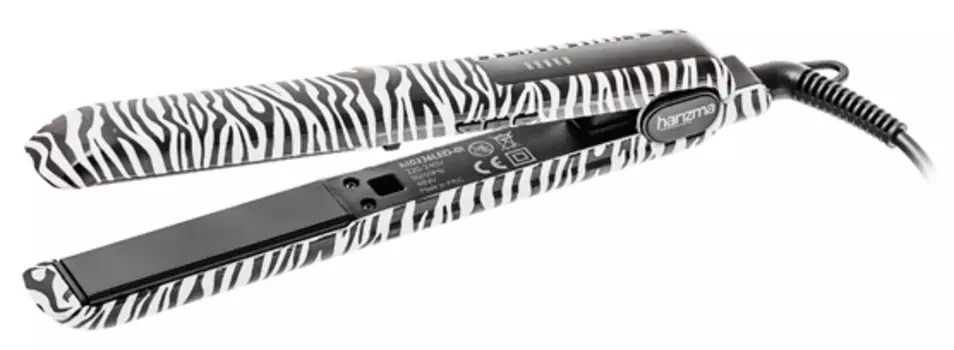 Выпрямитель Harizma H10336LED Style Colors 230°C, 48Вт, турмалиновая керамика, петля для подвешивания, 2.5м, бело-черный (H10336LED-01)