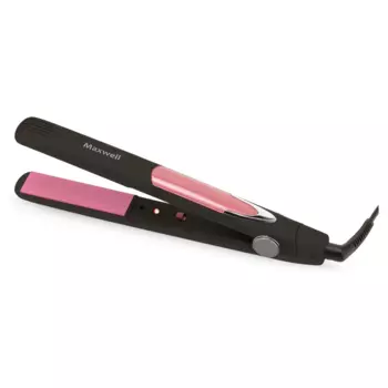 Выпрямитель MAXWELL MW-2208, 200°C, 35 Вт, керамика покрытие, режимов: 1, петля для подвешивания, 1.8 м, розовый/черный ( MW-2208)