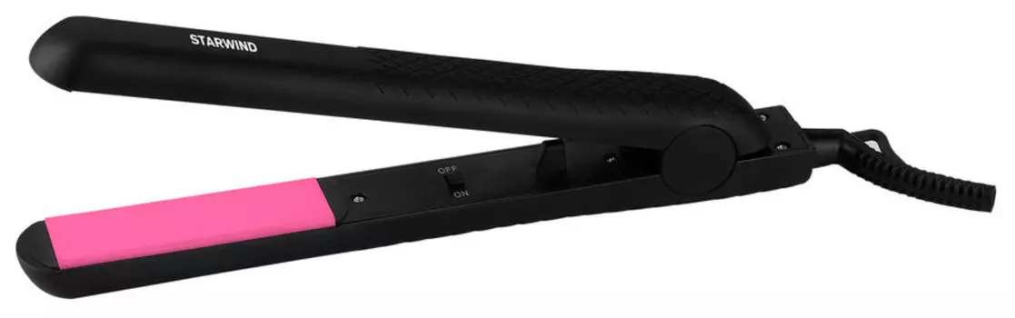 Выпрямитель Starwind SHE5500, 200°C, 25Вт, керамическое покрытие, петля для подвешивания, черно-розовый (SHE5500)