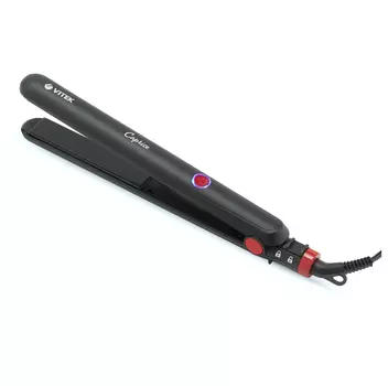 Выпрямитель Vitek VT-8289, 200°C, 33 Вт, керамика/турмалин покрытие, режимов: 1, петля для подвешивания, 1.8 м, черный/красный