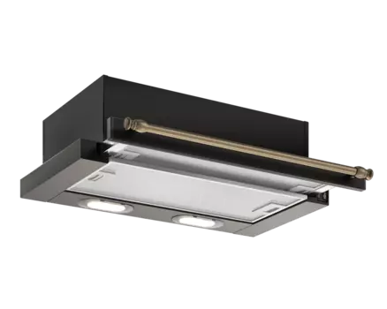 Вытяжка встраиваемая Elikor Интегра 50П-400-В2Л, антрацит/черный (КВ II М-400-50-250)