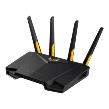 Wi-Fi роутер ASUS TUF-AX3000 V2, 802.11a/b/g/n/ac/ax, 2.4 / 5 ГГц, до 2.98 Гбит/с, LAN 4x1 Гбит/с, WAN 1x1 Гбит/с, внешних антенн: 4, 1xUSB 3.0 (90IG0790-MO3B00)
