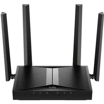 Wi-Fi роутер Cudy WR3600H, 802.11a/b/g/n/ac/ax/be, 2.4 / 5 ГГц, до 3.57 Гбит/с, LAN 4x1 Гбит/с, WAN 1x2.5 Гбит/с, внешних антенн: 4x5.5 дБи (WR3600H)