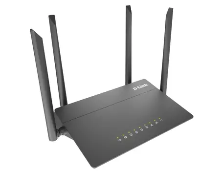Wi-Fi роутер D-Link DIR-822, 802.11a/b/g/n/ac, 2.4 / 5 ГГц, до 1.17 Гбит/с, LAN 4x100 Мбит/с, WAN 1x100 Мбит/с, внешних антенн: 4x5 дБи (DIR-822/RU/R)