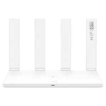 Wi-Fi роутер Huawei WS7100 (AX3 Dual-Core), 802.11a/b/g/n/ac/ax, 2.4 / 5 ГГц, до 2.98 Гбит/с, LAN 3x1 Гбит/с, WAN 1x1 Гбит/с, внешних антенн: 4 (53037713)