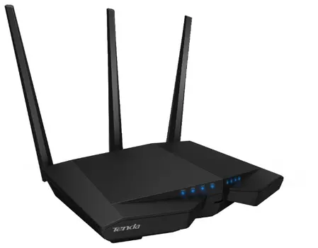 Wi-Fi роутер Tenda AC18, 802.11a/b/g/n/ac, 2.4 / 5 ГГц, до 1.9 Гбит/с, LAN 4x1 Гбит/с, внешних антенн: 3x3 дБи, 1xUSB 3.0
