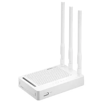 Wi-Fi роутер TOTOLINK N302R Plus, 802.11n, 2.4 ГГц, до 300 Мбит/с, LAN 4x100 Мбит/с, WAN 1x100 Мбит/с, внешних антенн: 3x5dBi