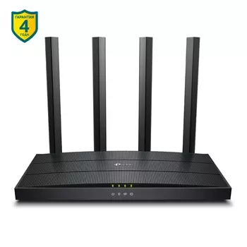 Wi-Fi роутер TP-Link Archer AX12, 802.11a/b/g/n/ac/ax, 2.4 / 5 ГГц, до 1.5 Гбит/с, LAN 3x1 Гбит/с, WAN 1x1 Гбит/с, внешних антенн: 4