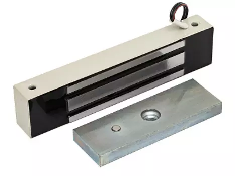 Замок электромагнитный AccordTec ML-180K, накладной, 12В, НО, сила удержания до 200 кг, серый (AT-02314)