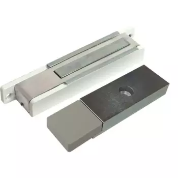 Замок электромагнитный AL-150 Premium, накладной, сила удержания до 150кг белый