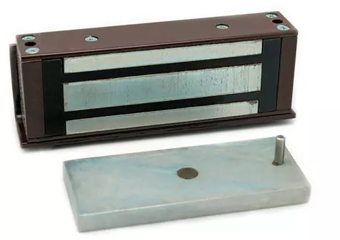 Замок электромагнитный ОЛЕВС НЗМИ М1-500, накладной, 12В, сила удержания до 500кг коричневый