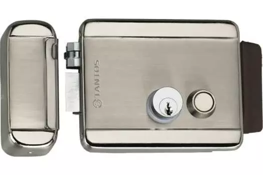 Замок электромеханический TANTOS TS-EL2369SS, накладной, 12В, НЗ серебристый (00-00017703)