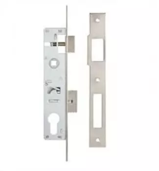 Замок врезной цилиндровый Kale Kilit 153 35 CR, класс 2, защелка, ригелей: 1, хром (15335000005)