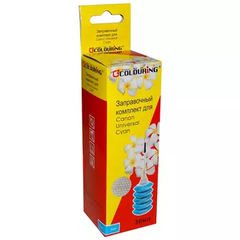 Заправочный набор струйный Colouring CG-INK-UNI Canon-C 1*30мл, 30мл, голубой для Canon совместимый