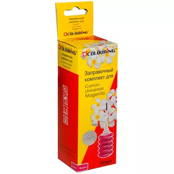 Заправочный набор струйный Colouring CG-INK-UNI Canon-M 1*30мл, 30мл, пурпурный для Canon совместимый