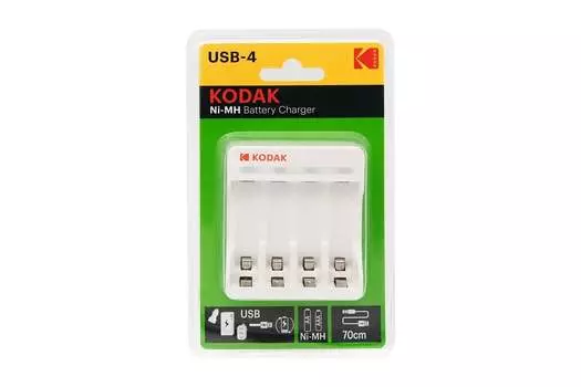 Зарядное устройство для аккумуляторов KODAK C8002B, 4xNi-Mh размерами AA и AAA, белый (Б0047500)