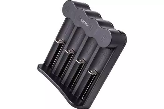 Зарядное устройство для аккумуляторов Космос, 4x26650, 18650, 18500, 18350, 17670, 16340, 14500, 10440, черный (KOC703USB)