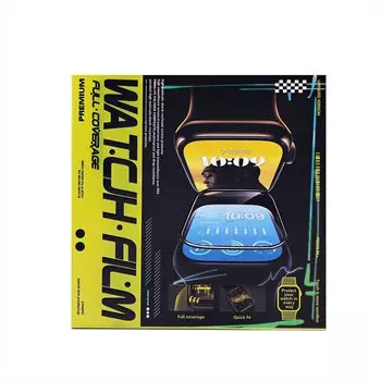 Защитная пленка TPU Polymer nano для Apple Watch 49mm, полимерная, матовая, с черной рамкой (214517)