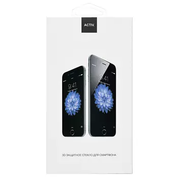 Защитное стекло 3D Activ для смартфона Apple iPhone 7 Plus, с золотистой рамкой (69560)