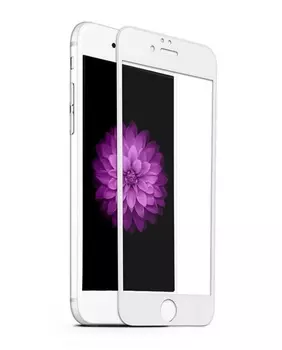 Защитное стекло 3D Flat для смартфона Apple iPhone 6 Plus/6S Plus Full Screen, с белой рамкой