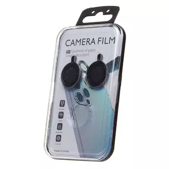 Защитное стекло Activ CG01 для камеры смартфона Apple iPhone 16, FullScreen, поверхность глянцевая, черная рамка, плоское (234587)