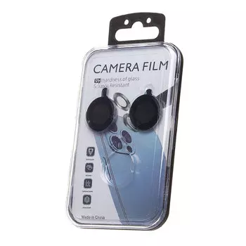 Защитное стекло Activ CG01 для камеры смартфона Apple iPhone 16 Plus, FullScreen, поверхность глянцевая, черная рамка, плоское (234590)