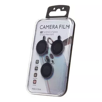 Защитное стекло Activ CG01 для камеры смартфона Apple iPhone 16 Pro Max, FullScreen, поверхность глянцевая, черная рамка, плоское (234596)