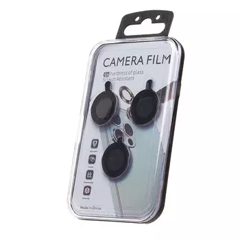 Защитное стекло Activ CG01 для камеры смартфона Apple iPhone 16 Pro, FullScreen, поверхность глянцевая, черная рамка, плоское (234593)