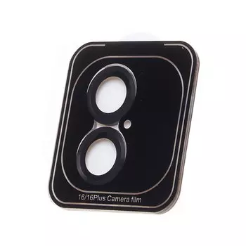 Защитное стекло Activ CG02 для камеры смартфона Apple iPhone 16, FullScreen, поверхность глянцевая, черная рамка, плоское (234586)