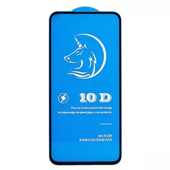 Защитное стекло Activ Clean Line 3D для экрана смартфона Samsung Galaxy A55, FullScreen, поверхность глянцевая, черная рамка, 3D (228741)