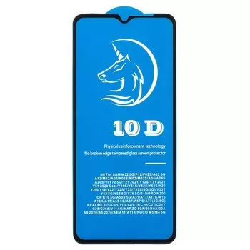 Защитное стекло Activ Clean Line для экрана смартфона Xiaomi Poco C50, FullScreen, поверхность глянцевая, черная рамка, 3D (214957)