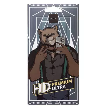 Защитное стекло Activ для экрана смартфона Apple iPhone 12/iPhone 12 Pro, FullScreen, поверхность глянцевая, черная рамка, 3D (119315)