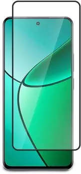 Защитное стекло BoraSCO для экрана смартфона Realme 12+ 5G, Full Screen/Full Glue, поверхность матовая, черная рамка, 2.5D (73324)