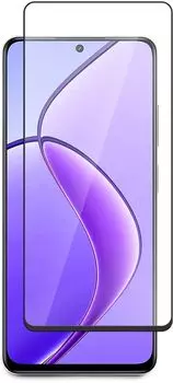 Защитное стекло BoraSCO для экрана смартфона Realme 12 5G, FullScreen, поверхность глянцевая, черная рамка (73323)