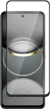 Защитное стекло BoraSCO для экрана смартфона Tecno Spark 30C, Full Screen/Full Glue, поверхность глянцевая, черная рамка, 2.5D (73715)