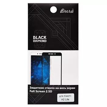 Защитное стекло Brera для смартфона Xiaomi Mi A2 Lite 2.5D Full Screen, с белой рамкой (89032)