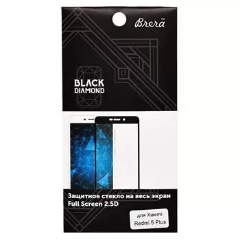 Защитное стекло Brera для смартфона Xiaomi Redmi 5 Plus 2.5D Full Screen, с черной рамкой (84368)