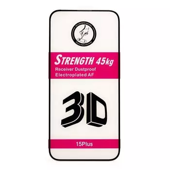 Защитное стекло Cellis Flex Pro для экрана смартфона Apple iPhone 15 Plus, Full Screen/Full Glue, поверхность глянцевая, черная рамка (236368)