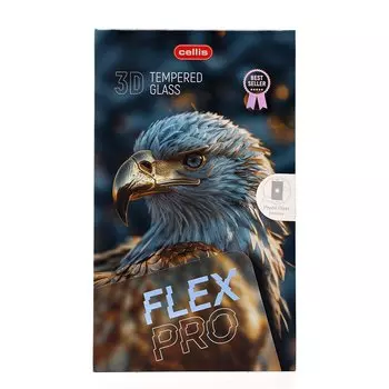 Защитное стекло Cellis Flex Pro для экрана смартфона Apple iPhone 7/iPhone 8/iphone SE 2020, FullScreen, поверхность глянцевая, черная рамка, 2.5D (236372)