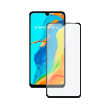 Защитное стекло Deppa для экрана смартфона Huawei P30 Lite, FullScreen, черная рамка, 3D (62512)