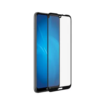 Защитное стекло DF для экрана смартфона Huawei Huawei Y6 (2019)/ Honor 8A/ Honor 8A Pro/ 8A Prime/ Y6s (2019), FullScreen, поверхность глянцевая, черная рамка (hwColor-85)