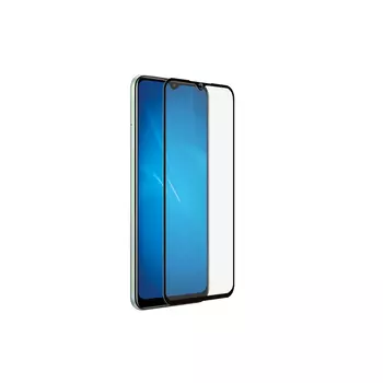 Защитное стекло DF для экрана смартфона Realme Narzo 50i/50A , FullScreen, ударопрочное, черная рамка (DF rmColor-20 (black))